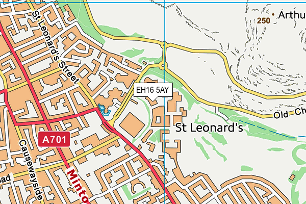 EH16 5AY map - OS VectorMap District (Ordnance Survey)