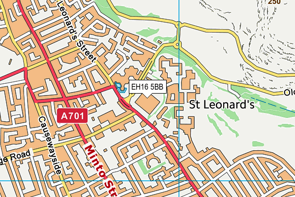 EH16 5BB map - OS VectorMap District (Ordnance Survey)