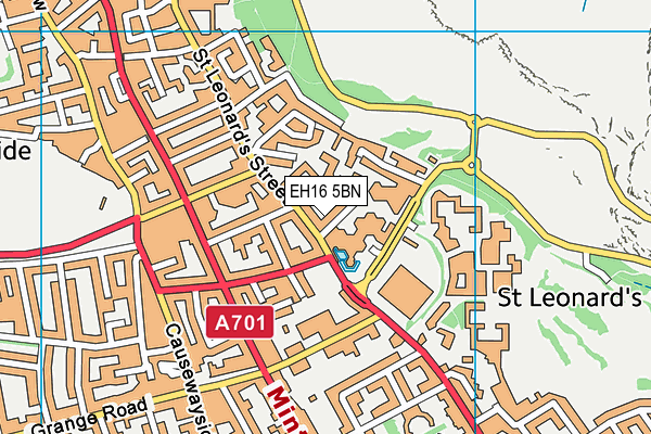 EH16 5BN map - OS VectorMap District (Ordnance Survey)
