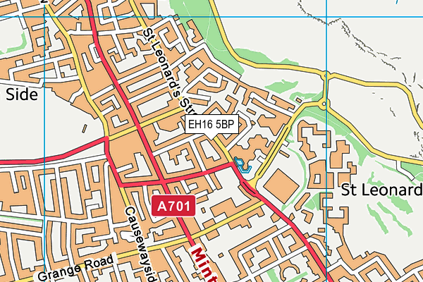 EH16 5BP map - OS VectorMap District (Ordnance Survey)