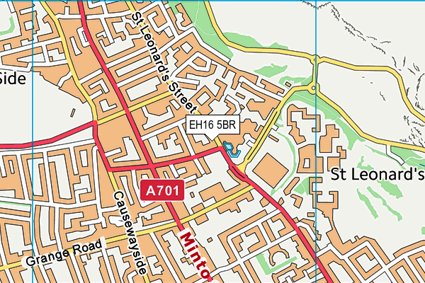 EH16 5BR map - OS VectorMap District (Ordnance Survey)