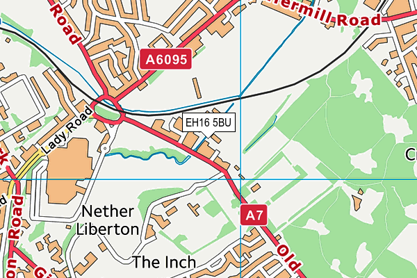 EH16 5BU map - OS VectorMap District (Ordnance Survey)
