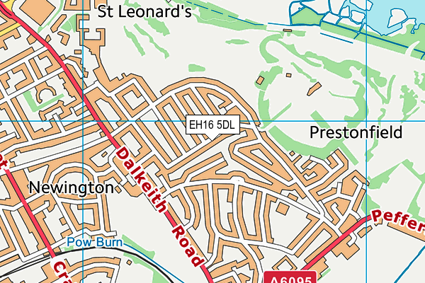 EH16 5DL map - OS VectorMap District (Ordnance Survey)