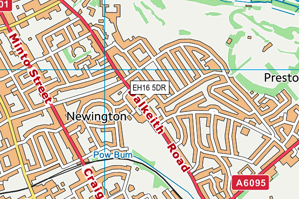 EH16 5DR map - OS VectorMap District (Ordnance Survey)