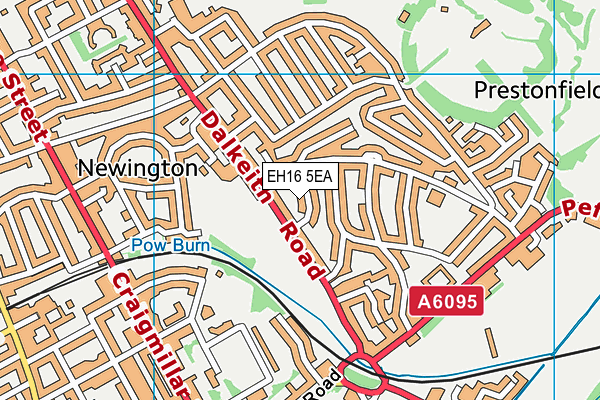 EH16 5EA map - OS VectorMap District (Ordnance Survey)