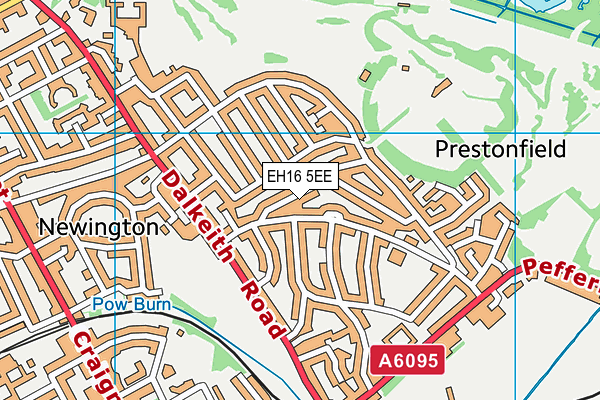 EH16 5EE map - OS VectorMap District (Ordnance Survey)