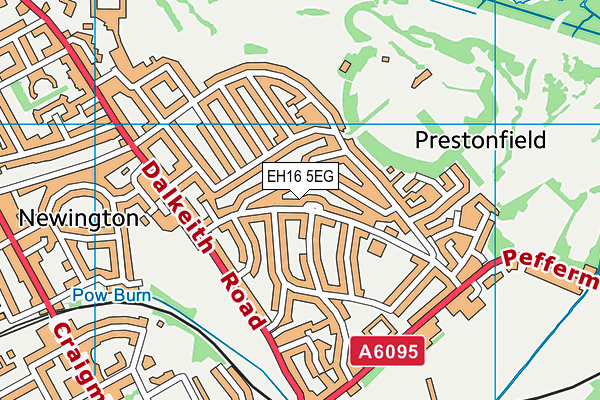 EH16 5EG map - OS VectorMap District (Ordnance Survey)