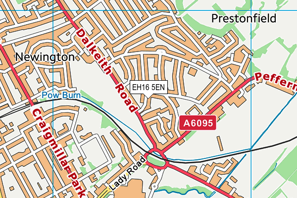 EH16 5EN map - OS VectorMap District (Ordnance Survey)