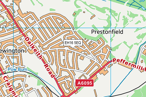 EH16 5EQ map - OS VectorMap District (Ordnance Survey)