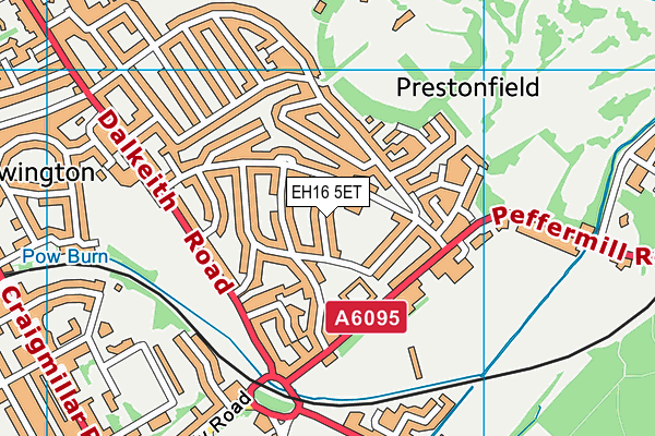 EH16 5ET map - OS VectorMap District (Ordnance Survey)