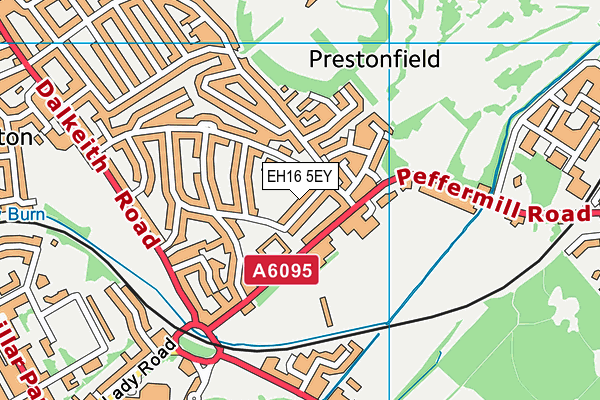 EH16 5EY map - OS VectorMap District (Ordnance Survey)