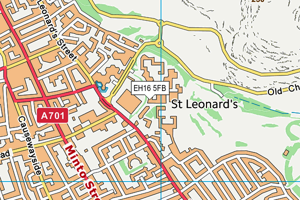 EH16 5FB map - OS VectorMap District (Ordnance Survey)