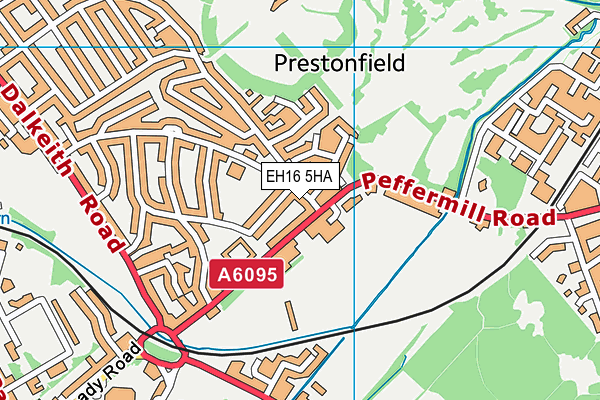 EH16 5HA map - OS VectorMap District (Ordnance Survey)