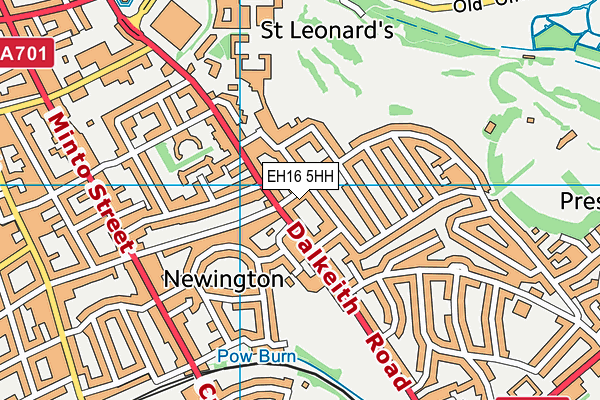 EH16 5HH map - OS VectorMap District (Ordnance Survey)