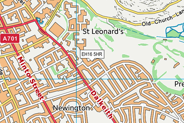 EH16 5HR map - OS VectorMap District (Ordnance Survey)