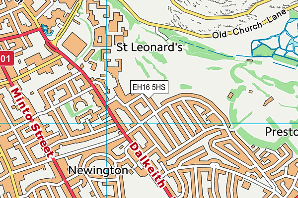 EH16 5HS map - OS VectorMap District (Ordnance Survey)