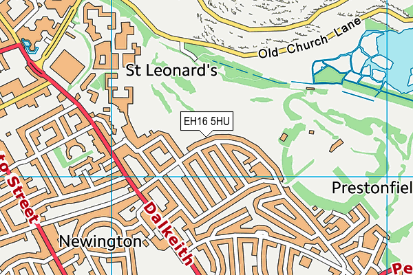 EH16 5HU map - OS VectorMap District (Ordnance Survey)