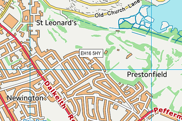 EH16 5HY map - OS VectorMap District (Ordnance Survey)