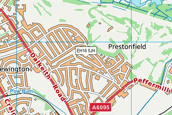 EH16 5JH map - OS VectorMap District (Ordnance Survey)