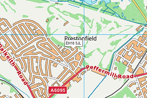 EH16 5JL map - OS VectorMap District (Ordnance Survey)