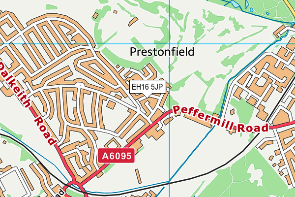 EH16 5JP map - OS VectorMap District (Ordnance Survey)