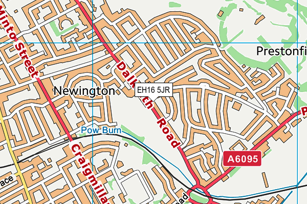 EH16 5JR map - OS VectorMap District (Ordnance Survey)