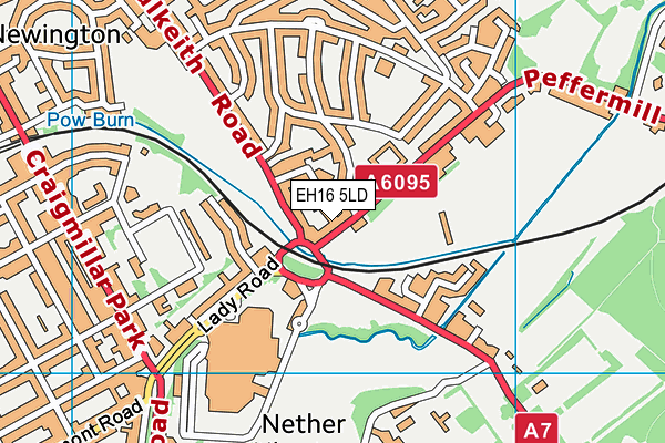 EH16 5LD map - OS VectorMap District (Ordnance Survey)