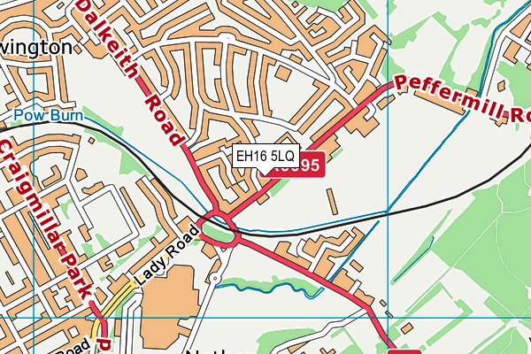 EH16 5LQ map - OS VectorMap District (Ordnance Survey)