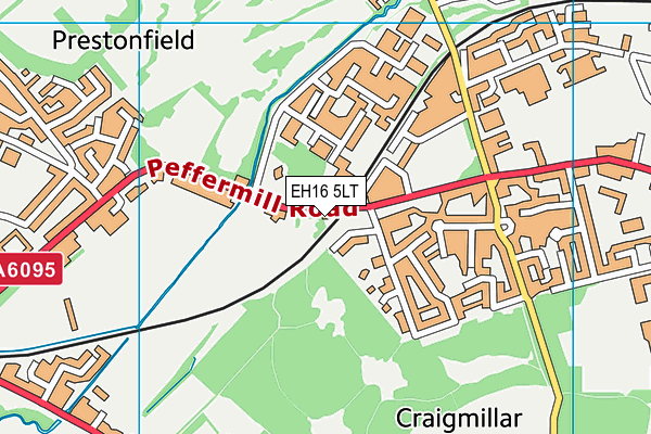 EH16 5LT map - OS VectorMap District (Ordnance Survey)