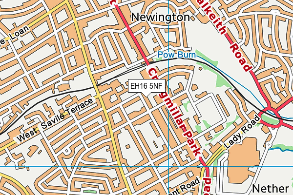 EH16 5NF map - OS VectorMap District (Ordnance Survey)