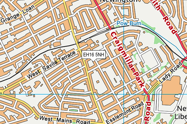 EH16 5NH map - OS VectorMap District (Ordnance Survey)