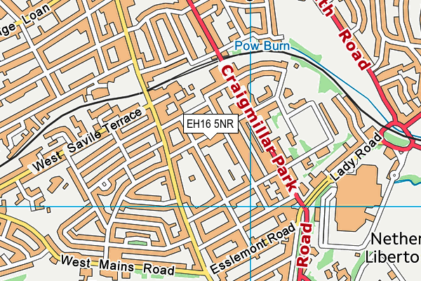 EH16 5NR map - OS VectorMap District (Ordnance Survey)