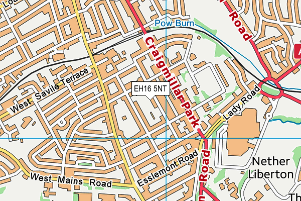 EH16 5NT map - OS VectorMap District (Ordnance Survey)