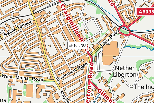 EH16 5NU map - OS VectorMap District (Ordnance Survey)