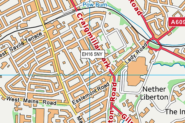 EH16 5NY map - OS VectorMap District (Ordnance Survey)