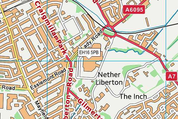 EH16 5PB map - OS VectorMap District (Ordnance Survey)