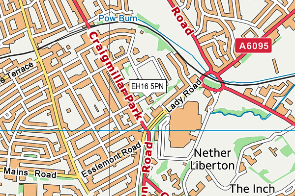 EH16 5PN map - OS VectorMap District (Ordnance Survey)