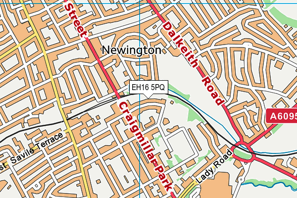 EH16 5PQ map - OS VectorMap District (Ordnance Survey)