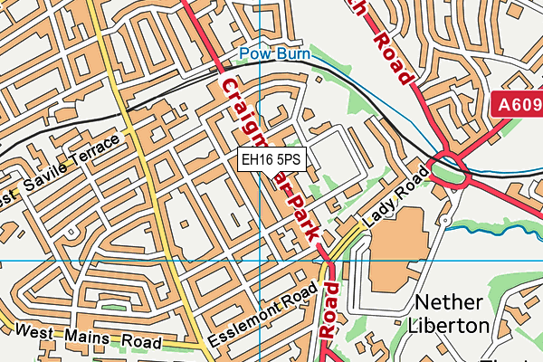 EH16 5PS map - OS VectorMap District (Ordnance Survey)