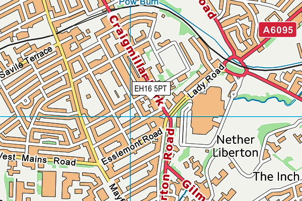 EH16 5PT map - OS VectorMap District (Ordnance Survey)