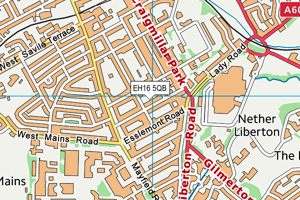 EH16 5QB map - OS VectorMap District (Ordnance Survey)