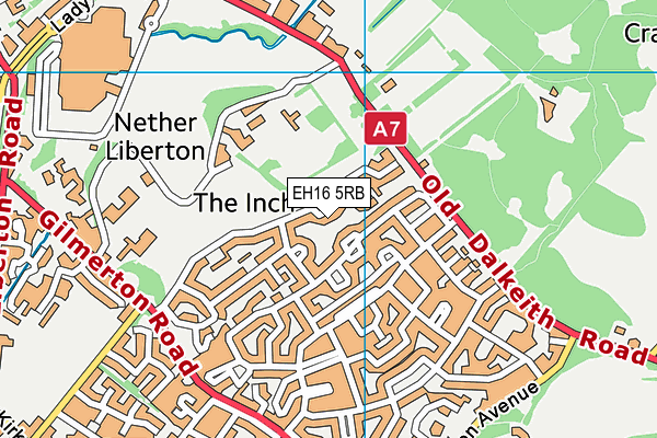 EH16 5RB map - OS VectorMap District (Ordnance Survey)