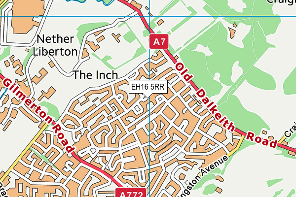 EH16 5RR map - OS VectorMap District (Ordnance Survey)