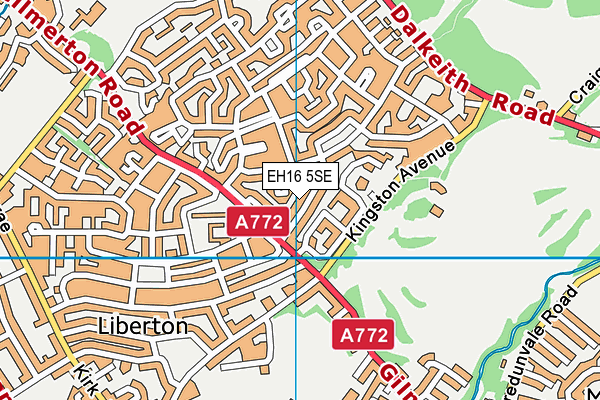 EH16 5SE map - OS VectorMap District (Ordnance Survey)