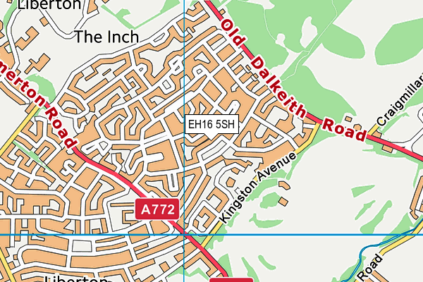 EH16 5SH map - OS VectorMap District (Ordnance Survey)