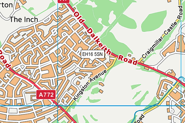 EH16 5SN map - OS VectorMap District (Ordnance Survey)