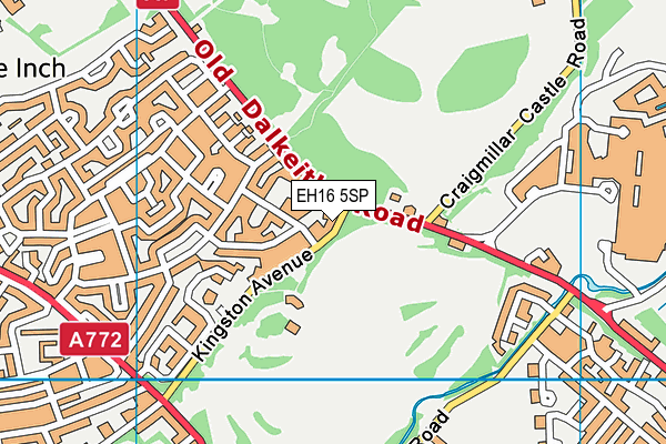 EH16 5SP map - OS VectorMap District (Ordnance Survey)