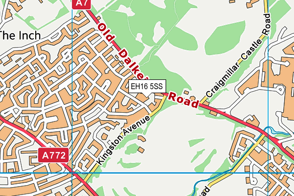 EH16 5SS map - OS VectorMap District (Ordnance Survey)