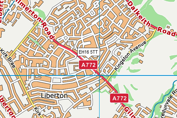EH16 5TT map - OS VectorMap District (Ordnance Survey)