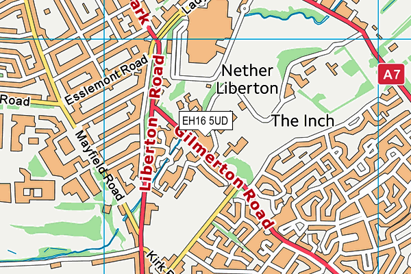 EH16 5UD map - OS VectorMap District (Ordnance Survey)